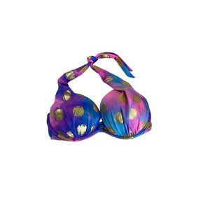 Venus Women's Multi Color Padded Under Wired Halter Bikini Top - D